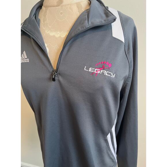 Adidas Athletic 1/4 Zip Pullover Jacket with Legacy Logo Large - Picture 2 of 8